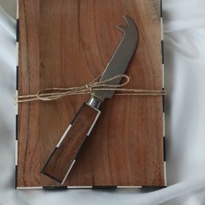 Godinger Wooden Cheese Board with Knife